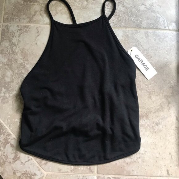 Garage Strappy Back Halter Crop Top - Picture 1 of 4
